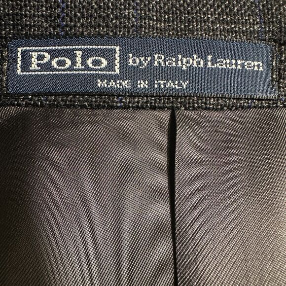 POLO RALPH LAUREN Mens 2 Piece Suit Blazer 46L Pant 38Wx32L Gray Wool Made Italy - Picture 15 of 16